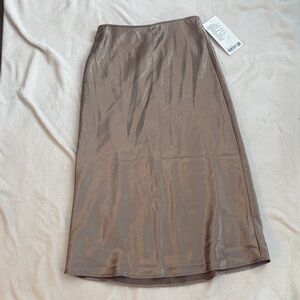 Lululemon Satin Midi Skirt - Size Small, Sheer Oak